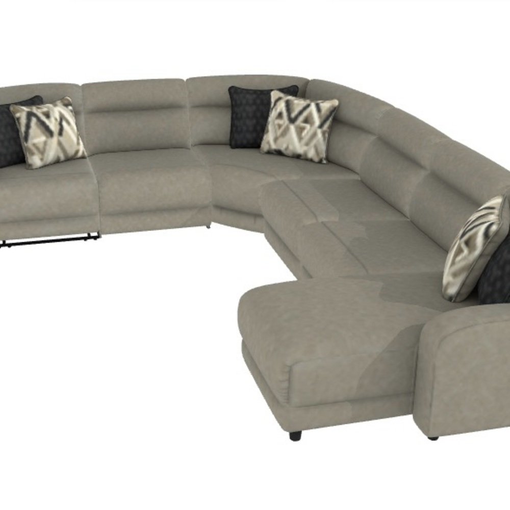 Elegant Tan Sectional Sofa